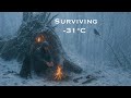 Surviving -31°C Alone in the Frozen Wilderness | Extreme Cold Shelter & Fire Challenge