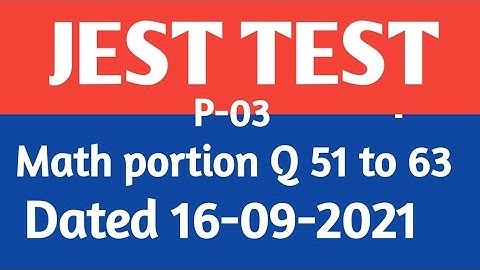 JEST PAPER IBA STS DATED 16-09-2021| Math portion JEST PART-03
