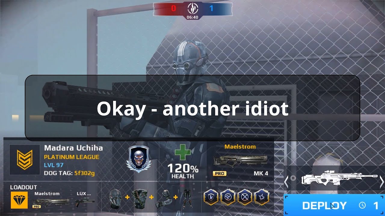 MC5 Sniper class, Diamond League and what to do when you meet a complete idiot in the game(Cores )