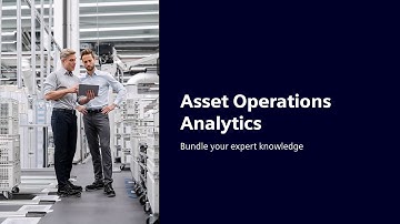 Asset Operations Analytics: Demo Video