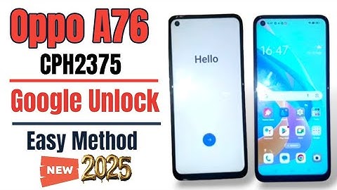 Oppo A76 (CPH2375) frp bypass without PC