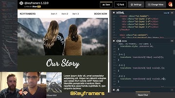Movable Mountains ⛰️ | @keyframers 1.12.0 | Parallax scroll animation live collaborative coding