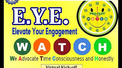 E.Y.E WATCH PROJECT OF KTMSCES SPED CENTER VIRTUAL KICK OFF