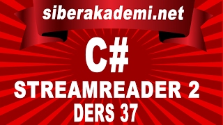 C# Programming StreamReader 2 Ders37