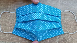 Face Mask Sewing Tutorial / How to make Face Mask with Filter Pocket / DIY Cloth Face Mask