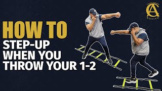 How to Step Up Throwing a 1-2 [ Ladder Footwork Drill ]