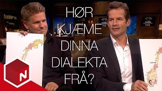 Jon og Håvard konkurrerer i norske dialekter | Praktisk info med Jon Almaas | discovery+ Norge