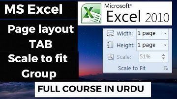 How To Use Scale To Fit In Ms Excel |Excel 2010|Zabi tech