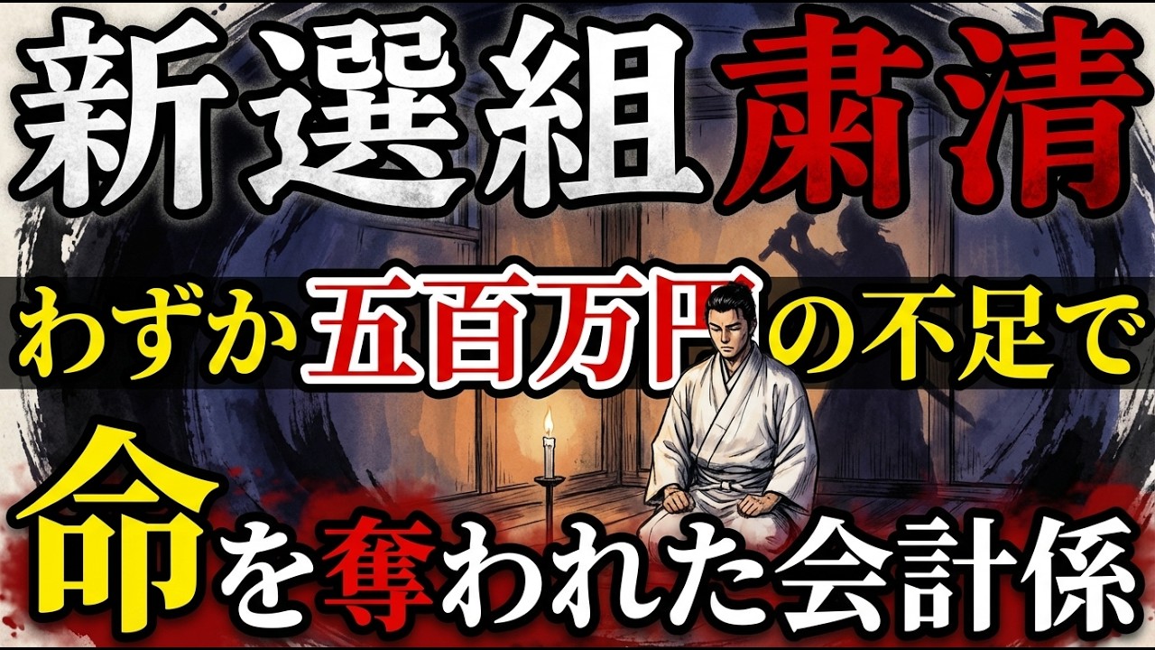 新撰組の粛清｜たった500万円の不足で命を奪われた勘定方 河合耆三郎の悲劇 #新撰組 #幕末 #河合耆三郎 #切腹 #日本史