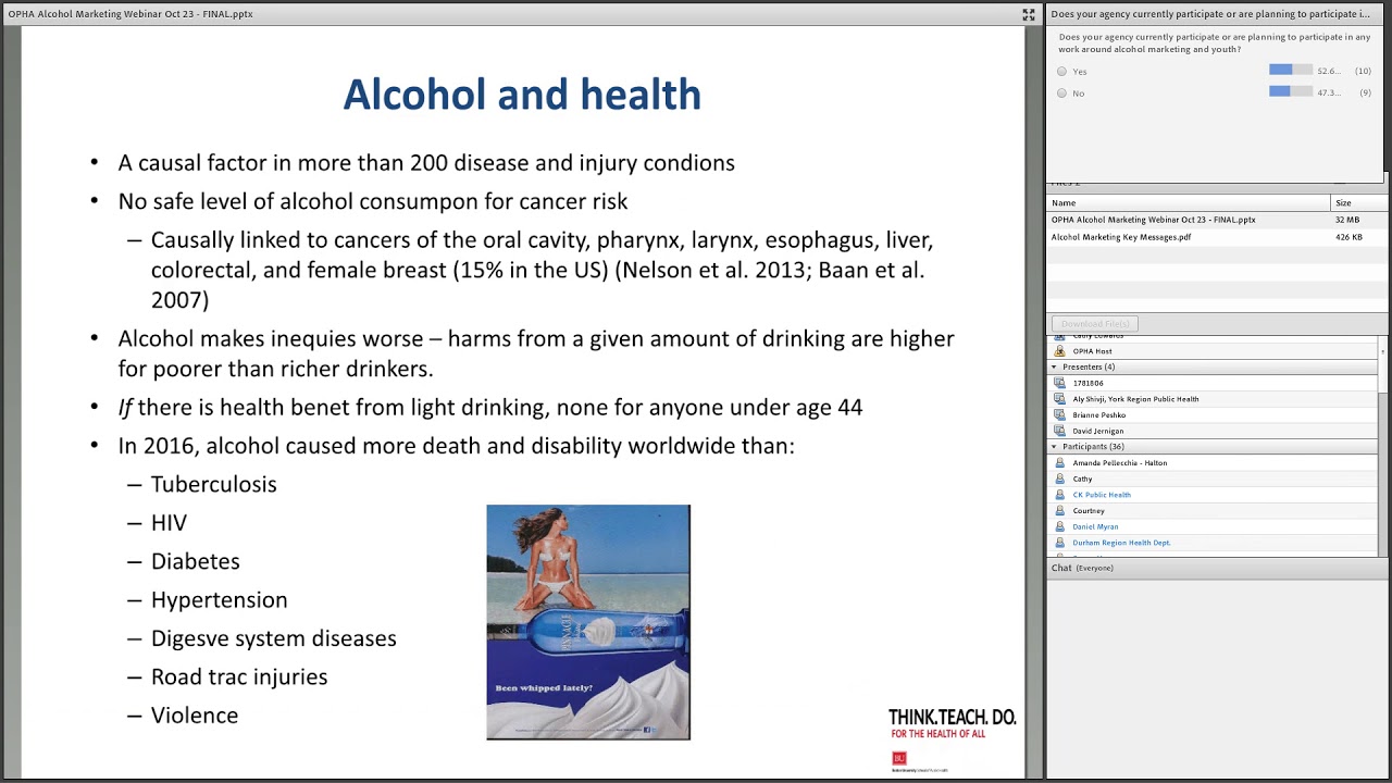 OPHA Webinar - The Impact of Alcohol Marketing on Youth: Setting the Stage for Collective Action