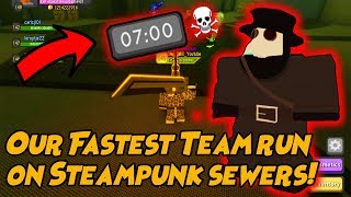 Fastest Run (7:00) on the new map Steampunk Sewers Dungeon Quest Roblox