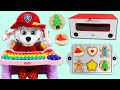 Paw Patrol Baby Marshall Pretend Baking Play Doh Christmas Cookies with Toy Oven Kitchen Playset!