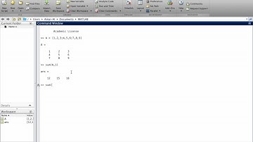 Matlab Tutorial - Finding Sum of Elements Along Rows or Columns using the sum(A,dim) Function