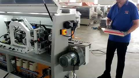 Test video 2 MF70AD edge banding machine with corner trimming function