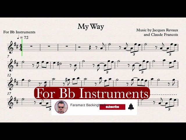 My Way - Play along For Bb instruments class=