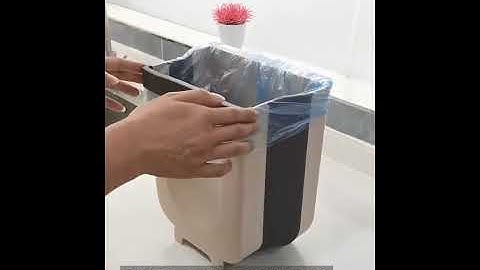 NHÀ CỦA MẸ| Thùng rác gấp gọn thông minh kẹp tủ nhà bếp tiện dụng