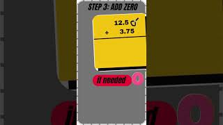 Basic Math: Adding Decimals 🧠 #shorts #learnmath