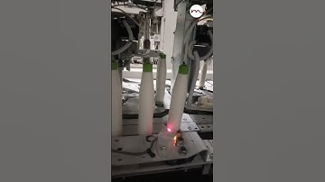 auto release bobbin in murata ai cone winding machine #aicone #qpro #auto #winding #packing #machine