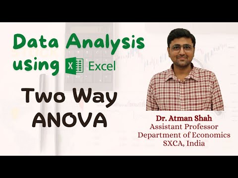 Two Way ANOVA on Excel || Excel Tutorials || Dr. Atman Shah