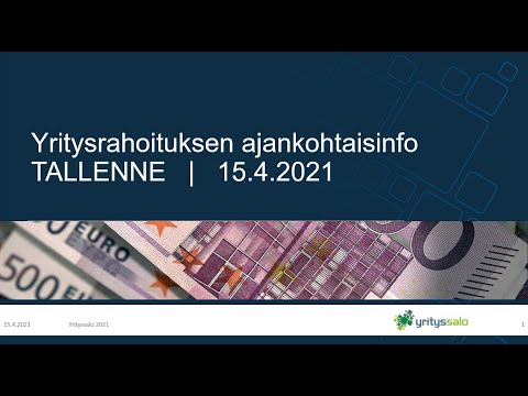 Video: Mitkä ovat yritysrahoituksen lähteet?