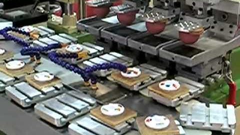 Four Color Pad Printing Machine with Conveyor