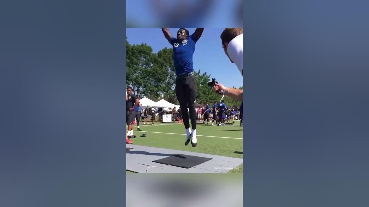 Never when he hit a 47.1inch standing vert and PAUSED in mid