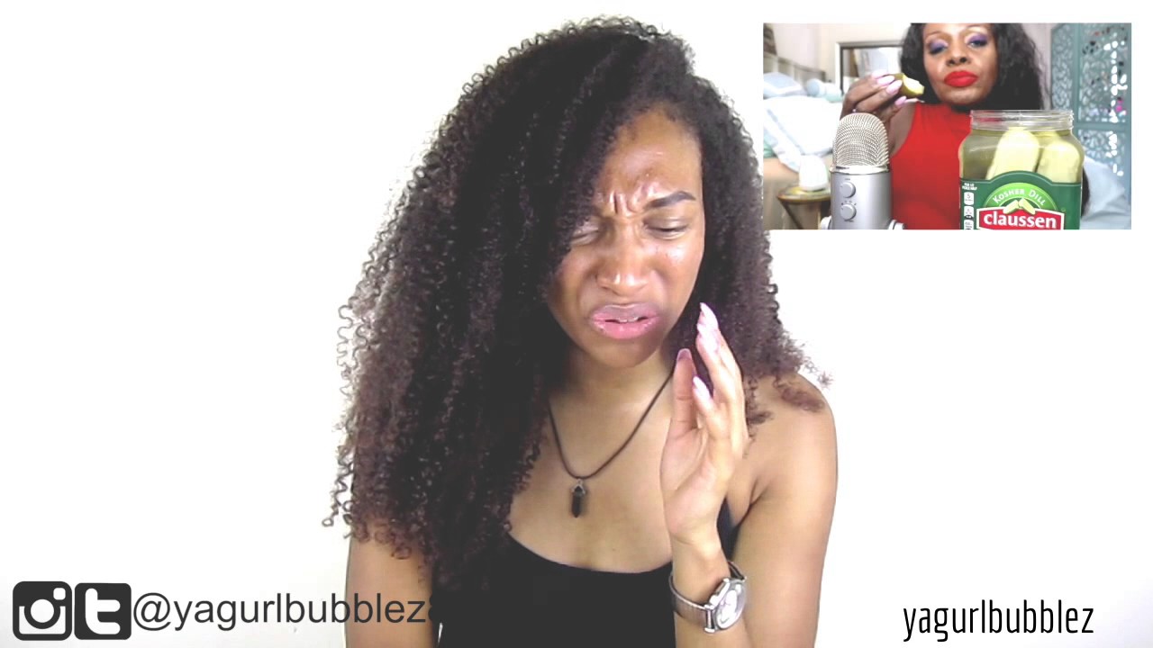 WOMAN EATS PICKLES REACTION