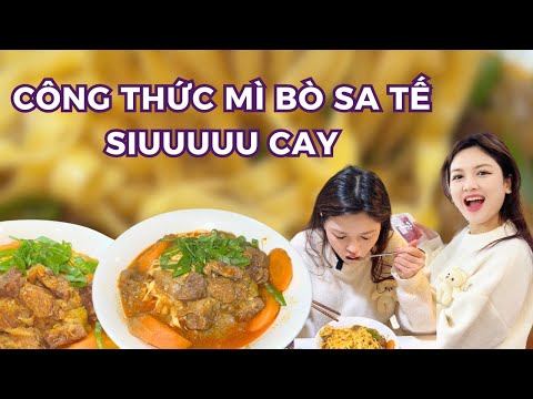 CÔNG THỨC MÌ BÒ SA TẾ CAY NGON CHO CUỐI NĂM ẤM ÁP || Puta Ăn Gì