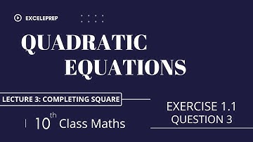 10th CLASS MATHS | CH.1 - EX 1.1 [QUESTION 3] | COMPLETING SQUARE METHOD