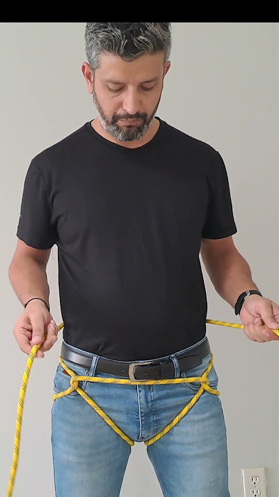 How To Make Your Own Climbing Harness With Rope #harness #rope #climbing #safetyfirst #shorts