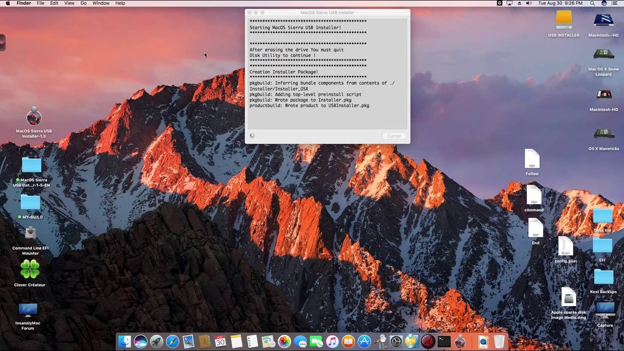 MacOS Sierra USB Installer V1.5