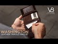 Washington luxury mens leather wallet  trifold wallet by von baer overview