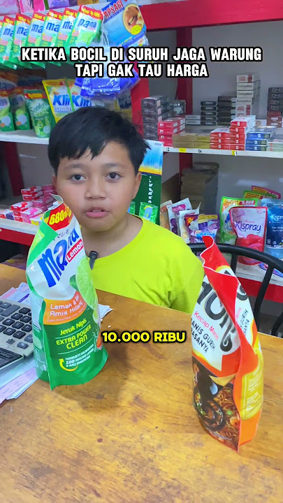 BOCIL BAIM DISURUH JAGA WARUNG GAK TAU HARGA #shorts #video #lucu #bocilygmain #viral #trending