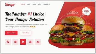 Restaurant Landing Page Website Using HTML & CSS | Ashutosh Python