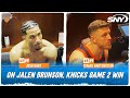 Josh Hart and Isaiah Hartenstein talk Jalen Brunson, Knicks beating Pacers, New York fans | SNY