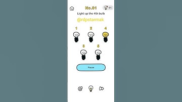 Brain out level 81 | Light up the 4th bulb | #shorts | #rdpstarmak