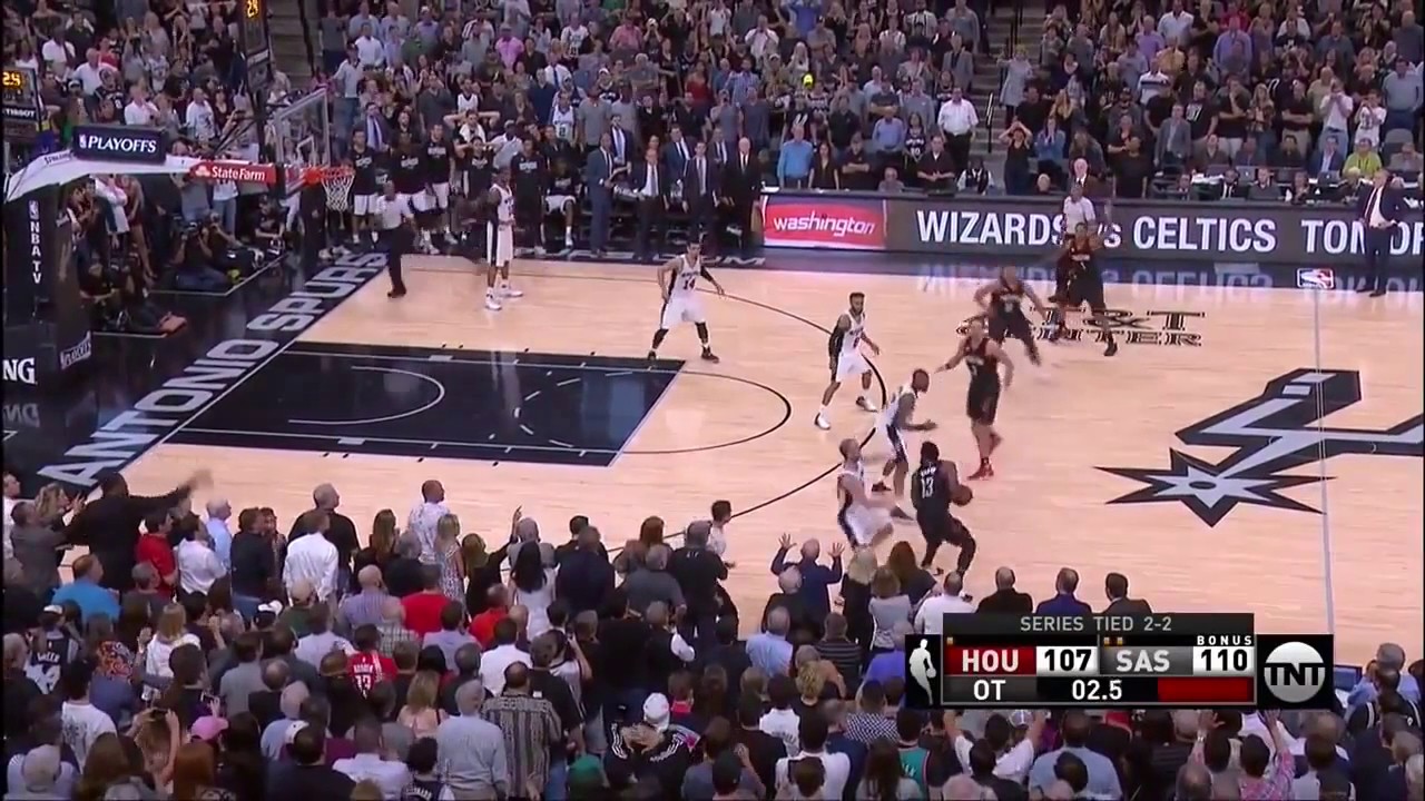 Manu Ginobili Blocks James Hardens Game Winning Shot!! • Spurs vs