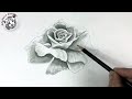 Como Dibujar una Rosa Realista con Un solo Lapiz