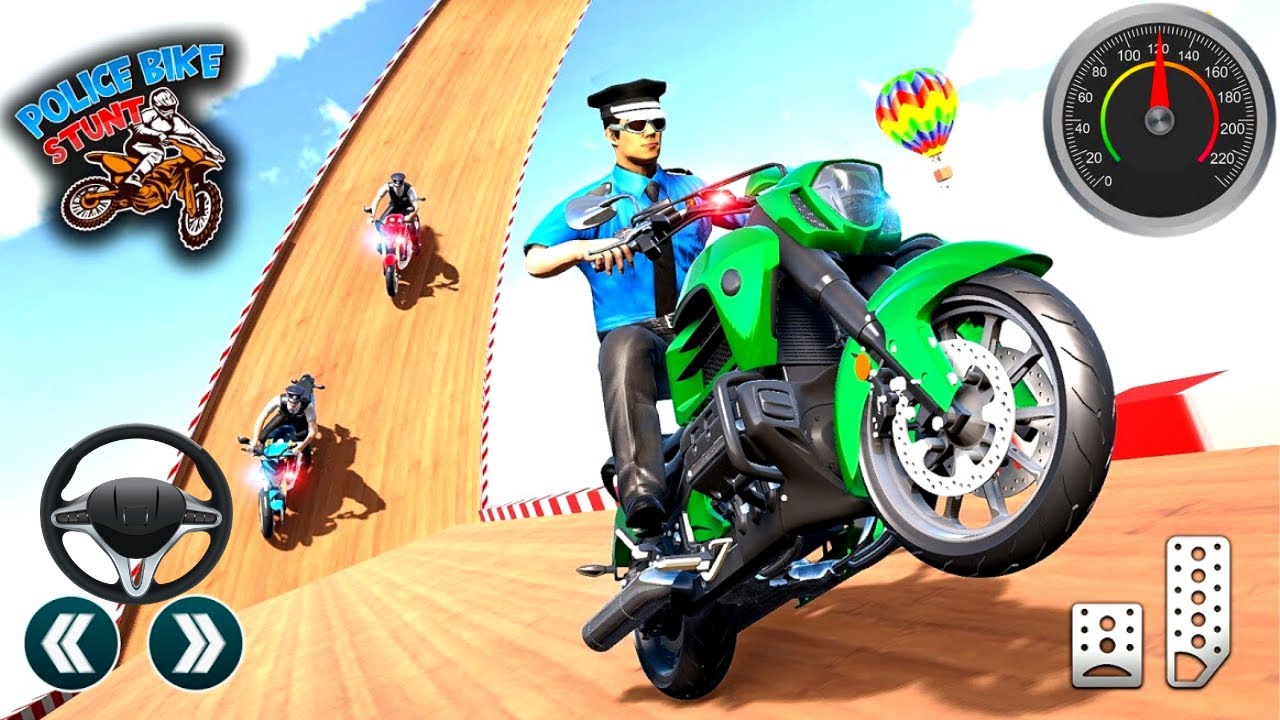 Police Bike Stunt Game 2021- Mega Ramp Bicycle Racing - Android GamePlay
