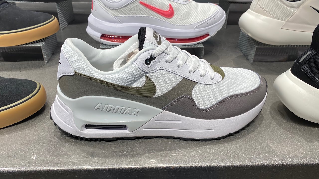 Nike Air Max SYSTM (White/Black/Flat Pewter/Medium Olive 