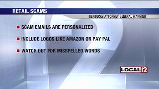 Kentucky AG warns consumers about scam emails from seemingly legitimate companies