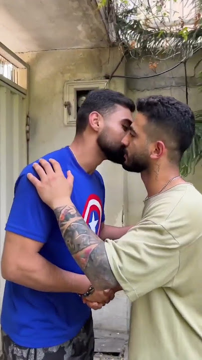 hot Arab guys cute video#gaykissing #gaypride #bodybuilder #
