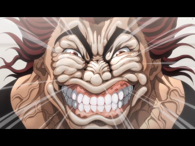 Yujiro Hanma breaks glass with his face class=