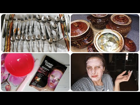 КАК ОТЧИСТИТЬ СТОЛОВЫЕ ПРИБОРЫ БЕЗ ХИМИИ 😵 УЖАСНАЯ МАСКА ИЗ ФИКС ПРАЙС/ ЖАРКОЕ В Горшочках #влог