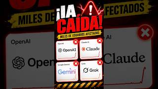 🚨 ChatGPT, Claude y Gemini están caídos: miles de usuarios afectados  #dev #ai
