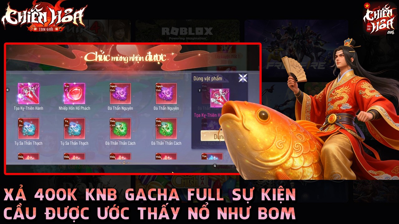 CHIẾN HỎA TAM GIỚI - XẢ 400K KNB GACHA VÒNG QUAY QUYẾT TÂM SĂN FULL SỰ KIỆN