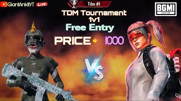 TDM 1v1 TOURNAMENT GTxORGANIZATION || #2k25  #1v1challenge #tdm1v1room #bgmi #happydiwali #pubg