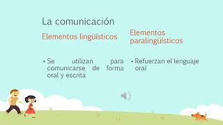 Elementos lingüísticos  paralingüísticos