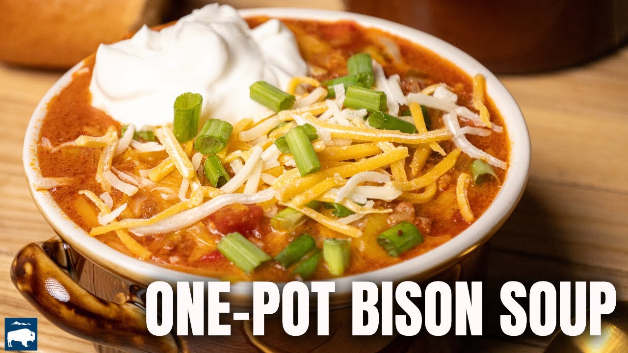 Easy Bison Stuffed Pepper Soup | One Pot, High Protein, Perfect for Meal Prep