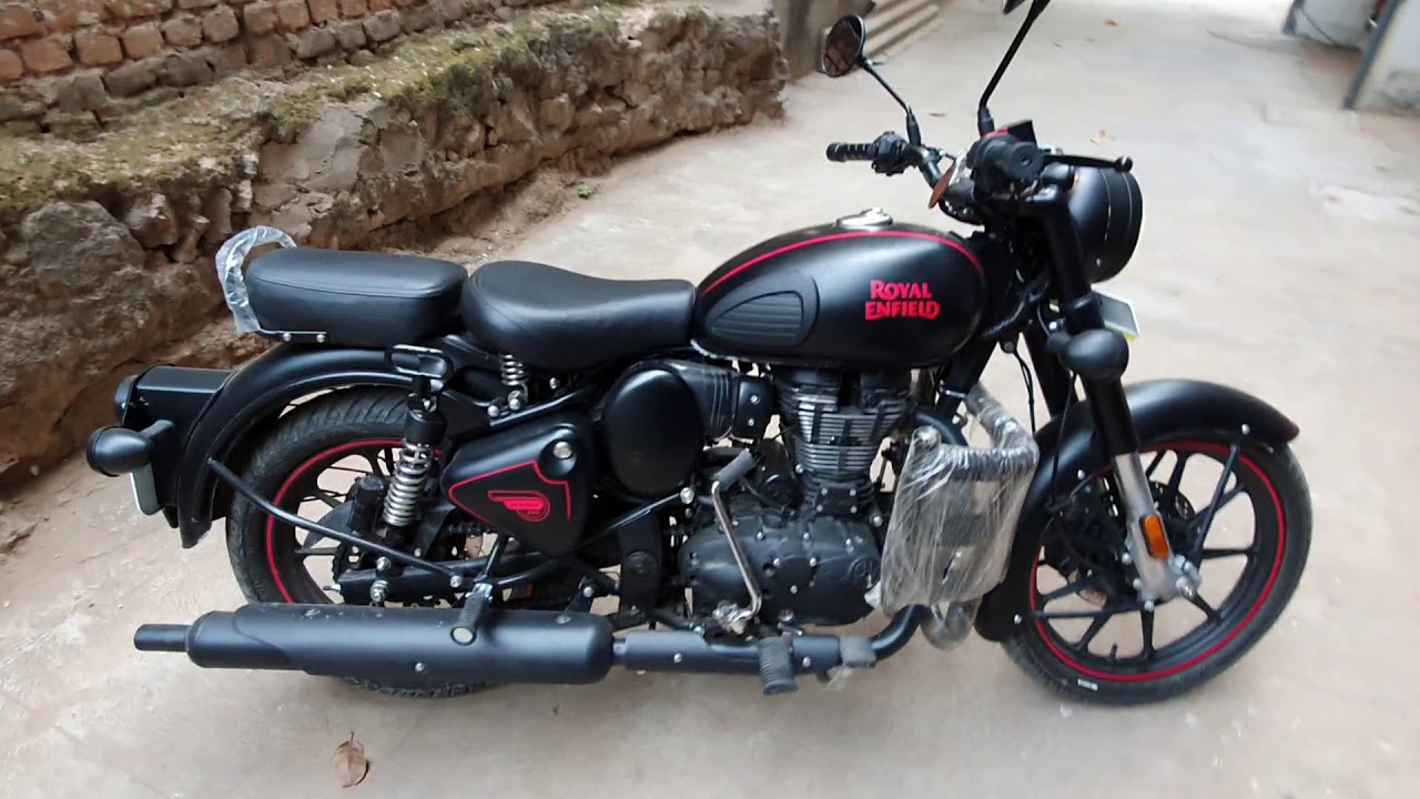 Royal Enfield stealth black classic 350 bs6 - YouTube